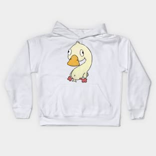 Goofy duck drawing Kids Hoodie